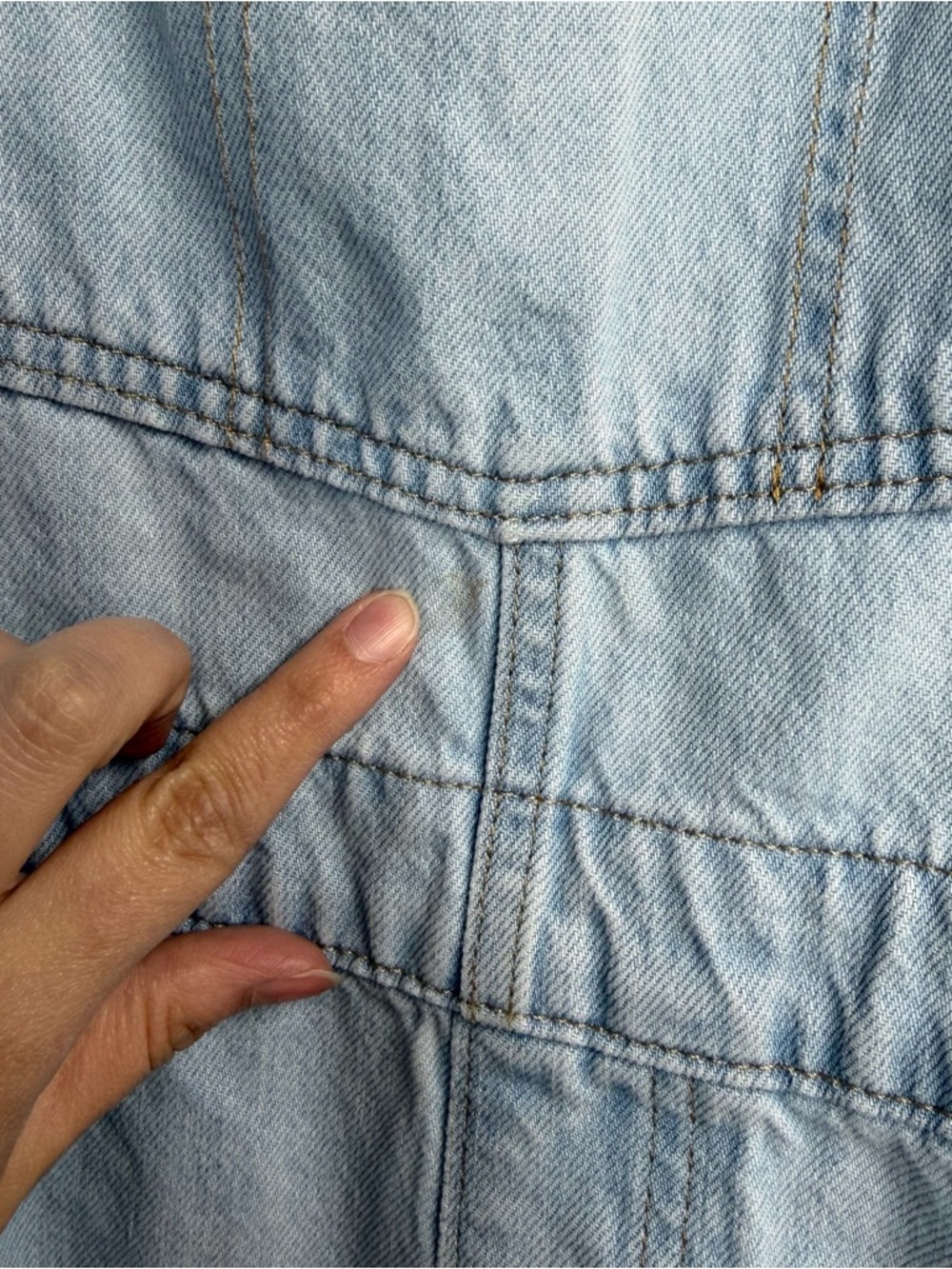 Levi’s Vintage Overalls Light Wash Straight Leg Workwear Size Large - Picture 7 of 10